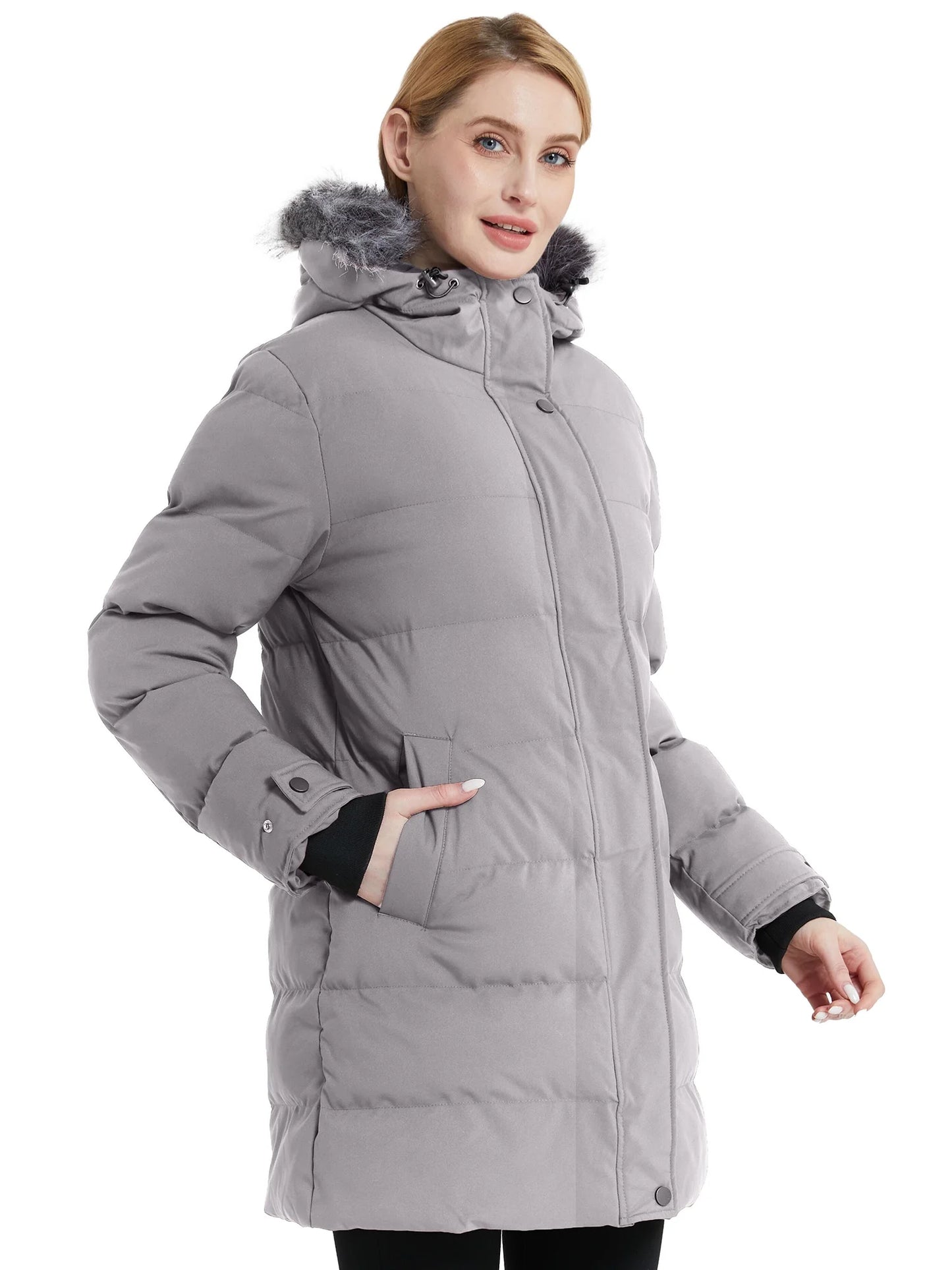 Women'S Winter Coat Insulated Puffer Jacket Warm Winter Jackets Blue M